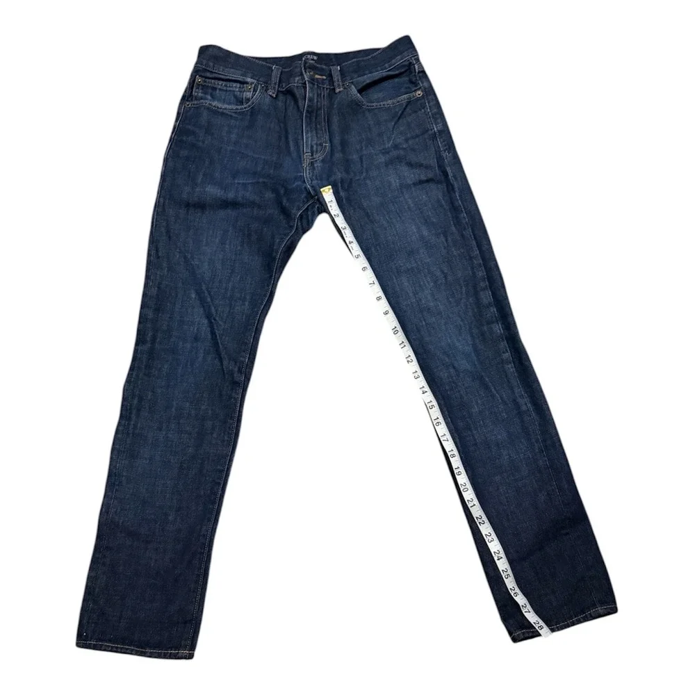 J.Crew Driggs Slim Fit Dark Indigo Denim Jeans Mens 28x30 Blue Five Pocket